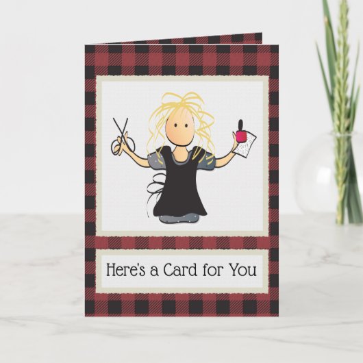 Nail Tech - Hartelijk dank voor uw kerstcadeaukaar Kaart (Voorkant)