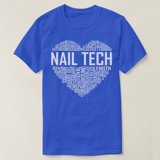 Nail Tech Heart T-shirt (Design voorkant)