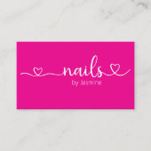 Nail Tech Heet Roze Professionele Manicure Salon Visitekaartje (Voorkant)