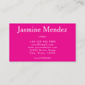 Nail Tech Heet Roze Professionele Manicure Salon Visitekaartje (Achterkant)