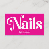 Nail Tech Heet Roze Professionele Manicure Salon Visitekaartje (Voorkant)