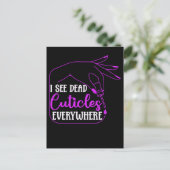 Nail Tech Humor Cosmetics Nail Manicurist Briefkaart (Staand voorkant)