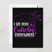 Nail Tech Humor Cosmetics Nail Manicurist Briefkaart (Voorkant / Achterkant)