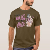 Nail Tech I Love Cute Nail Studio-technicus T-shirt (Voorkant)