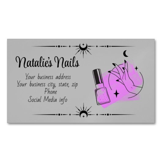 Nail Tech Magnetisch Visitekaartje (Voorkant)