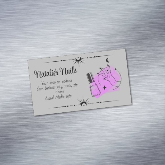 Nail Tech Magnetisch Visitekaartje (Voorbeeld)