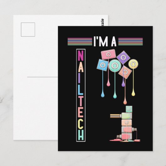 Nail Tech make up Nail Technicia Cosmetics Briefkaart (Voorkant / Achterkant)