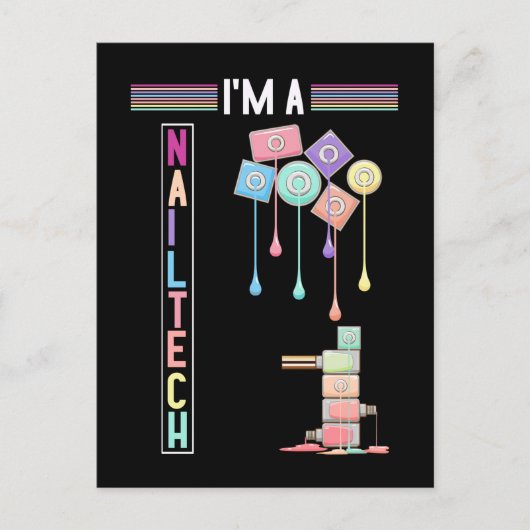 Nail Tech make up Nail Technicia Cosmetics Briefkaart (Voorkant)