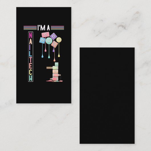 Nail Tech make up Nail Technicia Cosmetics Visitekaartje (Voorkant / Achterkant)