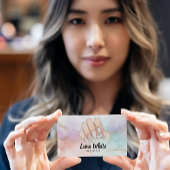 Nail Tech Manicure Watercolor Visitekaartje