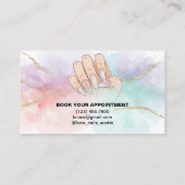 Nail Tech Manicure Watercolor Visitekaartje (Achterkant)