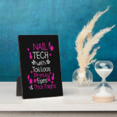 Nail Tech met Tattoos Fotoplaat (Zijkant)