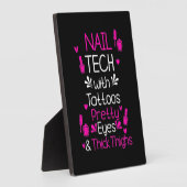Nail Tech met Tattoos Fotoplaat (Zijkant)