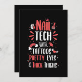 Nail Tech met Tattoos Kaart (Voorkant / Achterkant)