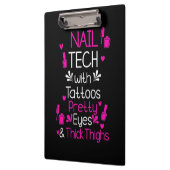 Nail Tech met Tattoos Klembord (Links)