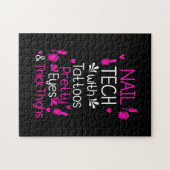 Nail Tech met Tattoos Legpuzzel (Horizontaal)