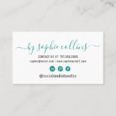 Nail Tech Nail Art Blauwgroen Visitekaartje (Achterkant)