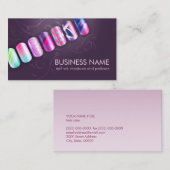 Nail Tech / Nail Art Business Card Template Visitekaartje (Voorkant / Achterkant)