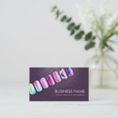 Nail Tech / Nail Art Business Card Template Visitekaartje (Staand voorkant)