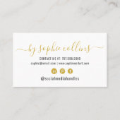 Nail Tech Nail Art Goud Wit Visitekaartje (Achterkant)