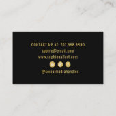 Nail Tech Nail Art Goud Zwart Visitekaartje (Achterkant)