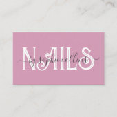 Nail Tech Nail Art Pink Visitekaartje (Voorkant)