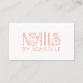 Nail Tech Nail Art Roze Logo Visitekaartje