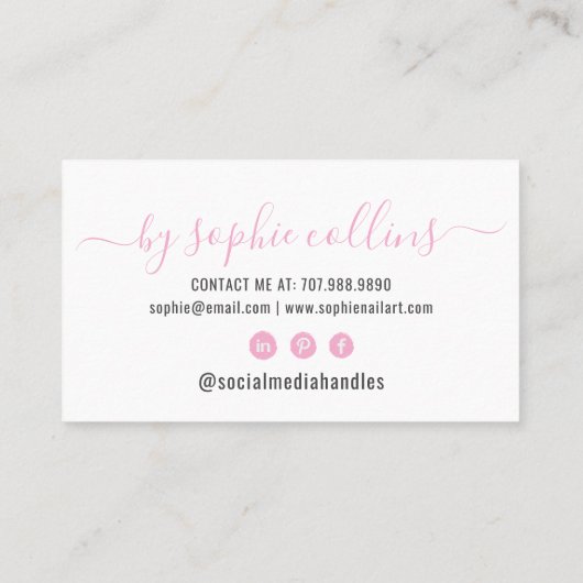 Nail Tech Nail Art Visitekaartje (Achterkant)