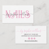 Nail Tech Nail Art Visitekaartje (Voorkant / Achterkant)