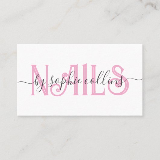 Nail Tech Nail Art Visitekaartje (Voorkant)