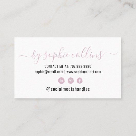 Nail Tech Nail Art Visitekaartje (Achterkant)