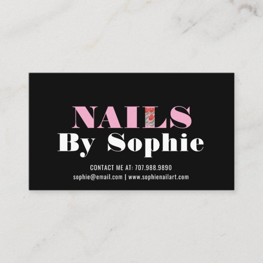Nail Tech Nail Art Visitekaartje (Voorkant)