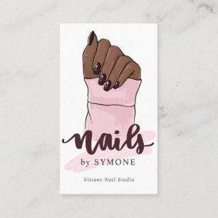 Nail Tech Nail Artist Beauty Salon Blush Pink Visitekaartje