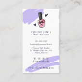 Nail Tech Nail Artist Beauty Salon Painted Brusb Visitekaartje (Achterkant)