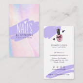 Nail Tech Nail Artist Beauty Salon Painted Brusb Visitekaartje (Voorkant / Achterkant)