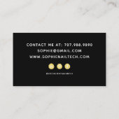 Nail Tech Nail Artist Goud Zwart Visitekaartje (Achterkant)