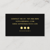 Nail Tech Nail Artist Goud Zwart Visitekaartje (Achterkant)