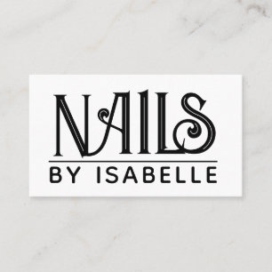 Nail Tech Nail Artist Goud Zwart Visitekaartje