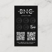 Nail Tech Nail Artist Manicurist Black Loyalty Visitekaartje (Achterkant)