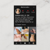 Nail Tech Nail Artist Manicurist Black Loyalty Visitekaartje (Voorkant)