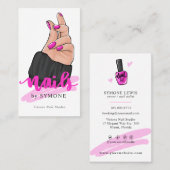 Nail Tech Nail Artist Nail Salon Trendy Stylist B Visitekaartje (Voorkant / Achterkant)