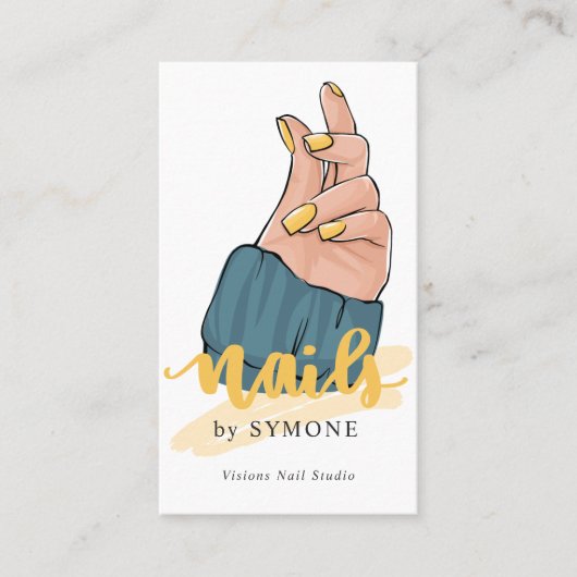 Nail Tech Nail Artist Nail Salon Trendy Stylist  Visitekaartje (Voorkant)