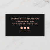 Nail Tech Nail Artist Roze Zwart Visitekaartje (Achterkant)