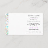 Nail Tech, Nail Artist, Salon Holographic Glitter Visitekaartje (Achterkant)