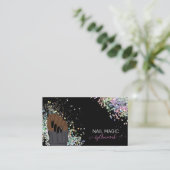 Nail Tech Nail Shop Holographic Glitter Visitekaartje (Staand voorkant)