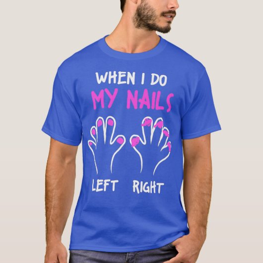 Nail Tech Nails linker rechtermuizentechnicus T-shirt (Voorkant)