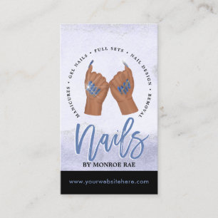 Nail Tech/Nails Salon Blue Glam Visitekaartje