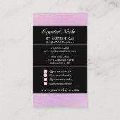 Nail Tech/Nails Salon Peach roze zwart glam Visitekaartje (Achterkant)