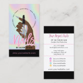Nail Tech of Stylist Nail Salon Holographic Visitekaartje (Voorkant / Achterkant)