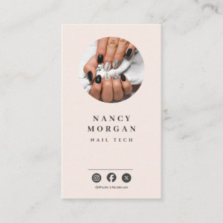 Nail Tech Photo Logo QR Code  Visitekaartje